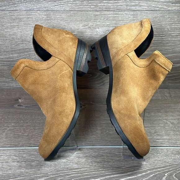 Sorel Lolla Cut Out Women’s Size 9.5 Chestnut Suede Slip On Ankle Boots - Picture 9 of 12
